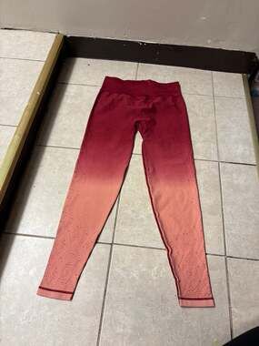 Victoria's Secret PINK Active Seamless Ombre High Waist Leggings Merlot Rosebud